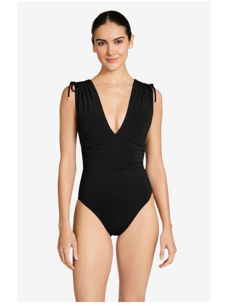 Robin Piccone Aubrey V-Neck One-Piece Swimsuit - New Version Sz 12